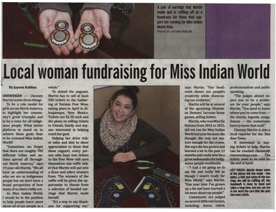 &quot;Local Woman Fundraising for Miss Indian World&quot;