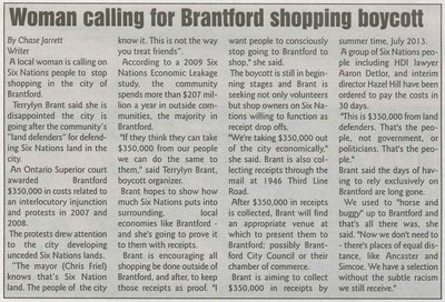 &quot;Woman Calling for Brantford Shopping Boycott&quot;