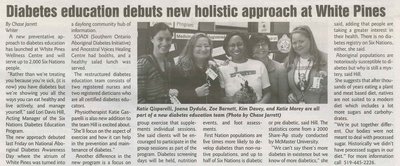 &quot;Diabetes Education Debuts New Holistic Approach at White Pines&quot;