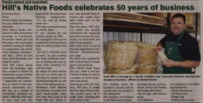 &quot;Hills Native Foods celebrates 50 years of business&quot;