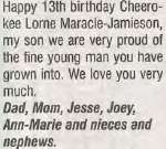 Maracle-Jamieson, Cheerokee Lorne
