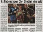 "Six Nations boxer Cher Obediah wins gold"