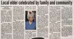 "Local elder celebrated by family and community"