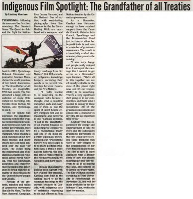 &quot;Indigenous Film Spotlight: The Grandfather of all Treaties&quot;