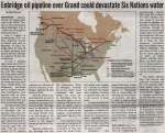 "Enbridge oil pipeline over Grand could devastate Six Nations water"