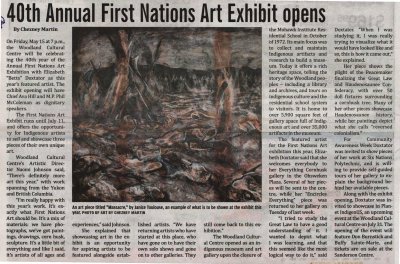 &quot;40th Annual First Nations Art Exhibit opens&quot;