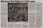 "40th Annual First Nations Art Exhibit opens"