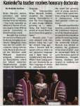 "Kanienke'ha teacher receives honorary doctorate"