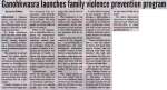 "Ganohkwasra launches family violence prevention program"