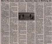 "Men's Fire loses court case, injunction stays on McClung site"