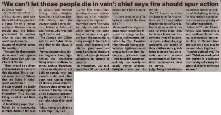 &quot;'We can't let those people die in vain': chief says fire should spur action&quot;