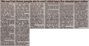 "'We can't let those people die in vain': chief says fire should spur action"