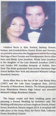 Kevin Allan Hess and Mindy Lynn Jonathan