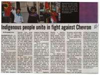 "Indigenous people unite in fight against Chevron"