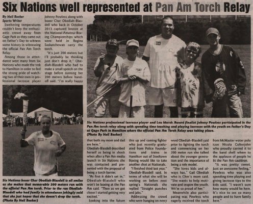 &quot;Six Nations well represented at Pan Am Torch Relay&quot;