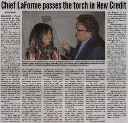 &quot;Chief LaForme passes the torch in New Credit&quot;