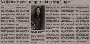"Six Nations youth to compete in Miss Teen Canada"