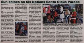 "Sun shines on Six Nations Santa Claus Parade"