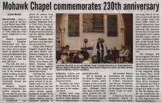 "Mohawk Chapel commemorates 230th anniversary"