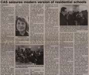 "CAS seizures modern version of residential schools"