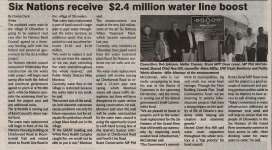 "Six Nations receive $2.4 Million water line boost"