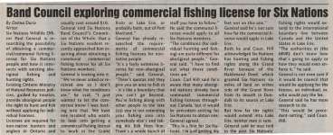 "Band Council exploring commercial fishing license for Six Nations"