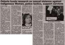 "Ontario funds research on sexual violence against Indigenous Women, police tactics, support services"