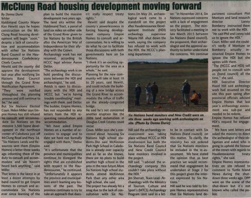 &quot;McClung Road housing development moving forward&quot;