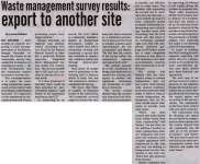"Waste management survey results: export to another site"