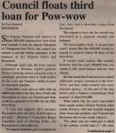"Council floats third loan for Pow-wow"