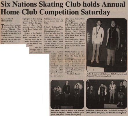 &quot;Six Nations Skating Club holds Annual Home Club Competition Saturday&quot;