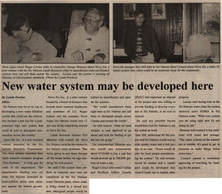 &quot;New water system may be developed here&quot;