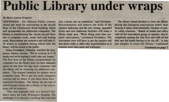 &quot;Public Library under wraps&quot;