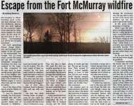 "Escape from the Fort McMurray wildfire"
