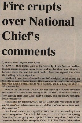 &quot;Fire erupts over National Chief's comments&quot;