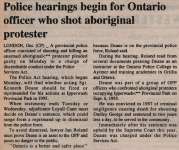 "Police hearings begin for Ontario officer who shot aboriginal protester"
