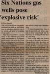 "Six Nations gas wells pose 'explosive risk'"