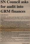 "SN Council asks for audit into GRM finances"