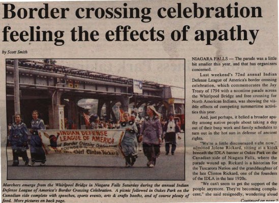 &quot;Border crossing celebration feeling the effects of apathy&quot;