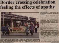 "Border crossing celebration feeling the effects of apathy"