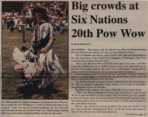 &quot;Big crowds at Six Nations 20th Pow Wow&quot;