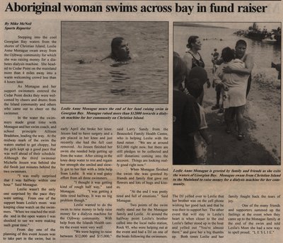 &quot;Aboriginal Woman Swims Across Bay in Fund Raiser&quot;