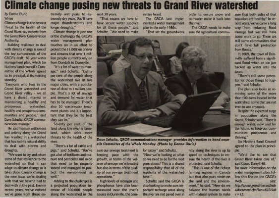 &quot;Climate change posing new threats to Grand River watershed&quot;