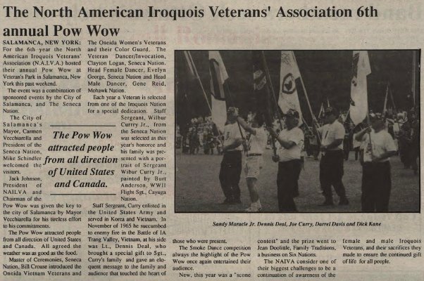 "The North American Iroquois Veterans' Association 6th annual Pow Wow"