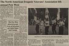 "The North American Iroquois Veterans' Association 6th annual Pow Wow"