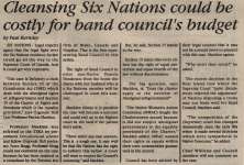 "Cleansing Six Nations could be costly for band council's budget"