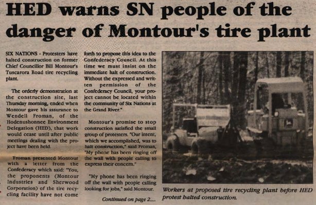 &quot;HED warns SN people of the danger of Montour's tire plant&quot;