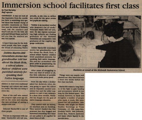 &quot;Immersion school facilitates first class&quot;