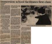 "Immersion school facilitates first class"