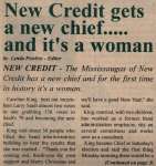"New Credit gets a new chief.....and it's a woman"